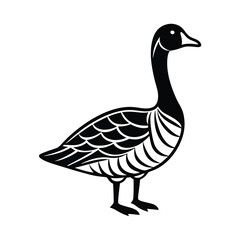 Fototapeta premium Barnacle goose tribal style scaly texture black for web and graphic design