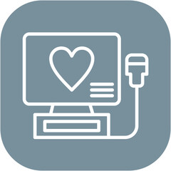 Cardiac Ultrasound Icon