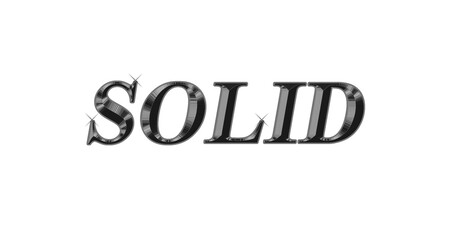 3d Solid Text Effect Design White Background