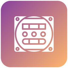 Electric Meter Icon Style