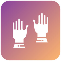 Fototapeta premium Hand Gloves Icon Style