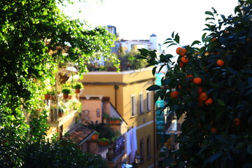 夕焼けのタオルミーナ