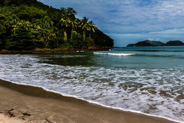 Paradise beach on the coast of the state of São Paulo, Brazil