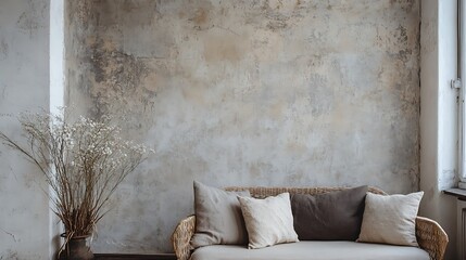 Muted rustic wall with a gently aged appearance