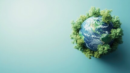 Earth Surrounded by Trees Concept