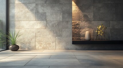 Muted sandstone wall with an inviting warm feel