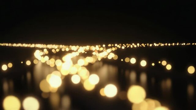 Elegant and ethereal animated background of moving bokeh lights, perfect for adding a soft glowing effect to your project.