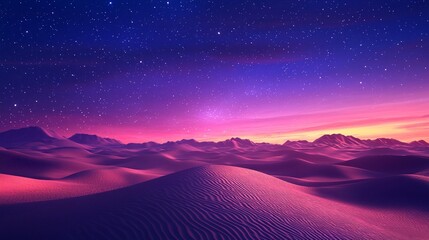 Purple Desert Night Sky