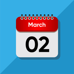 Minimalist Daily Calendar Template – March Date Icon Illustration