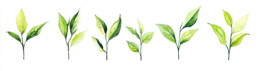 Watercolor Tea Leaves (1)