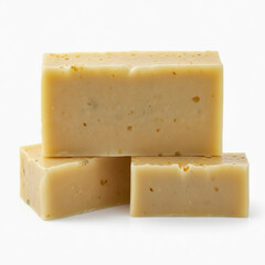 lavender soap isolated on a white background 