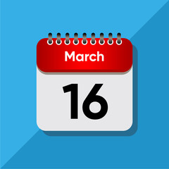 Minimalist Daily Calendar Template – March Date Icon Illustration