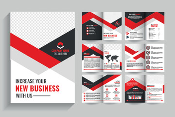 Professional; Clean corporate bi fold business brochure design template, corporate company profile brochure designcorporate company profile brochure design