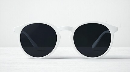 White Round Sunglasses