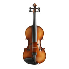 Classic Violin Isolated on Black Background Musical Instrument Stringed Wood Brown