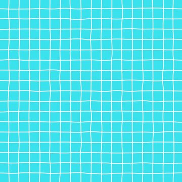 手描き風の白い線がカクカク動く方眼紙のシンプルな背景のループ動画（水色）【正方形ビデオ】