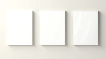 Blank white product display mockups