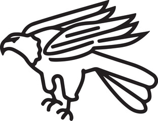 Eagle simple icon. Vector ICON all icon Viktor