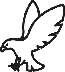 Eagle simple icon. Vector ICON all icon Viktor