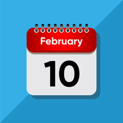 Minimalist Daily Calendar Template &ndash; February Date Icon Illustration