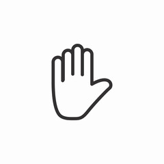 raised hand icon sign vector