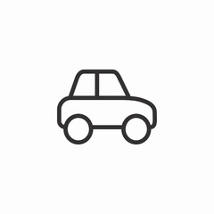 small car icon sign vector