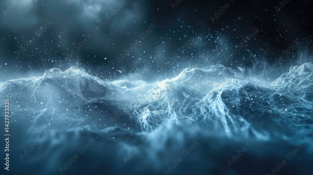 Poster this mesmerizing image captures the interaction of waves of light with dust particles in an ethereal