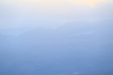夕暮れのタオルミーナの街並み