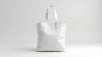 Naklejka premium Blurred white bag product photography background
