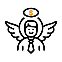 Golden Dollar Sign on Black Background - Finance and Investment Theme