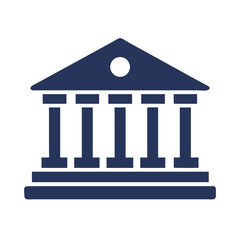 Icon of a Classical Building: Bank, Court, or Historical Monument