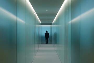 Modern, minimalist hallway