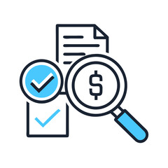 Financial Audit and Compliance Review with Checkmark and Dollar Sign
