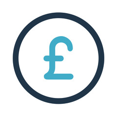 British Pound Symbol in Circle: Finance, Currency, Investment Icon