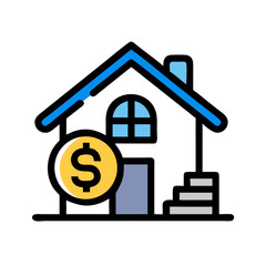 House with Dollar Sign: Real Estate Investment, Finance, and Home Ownership