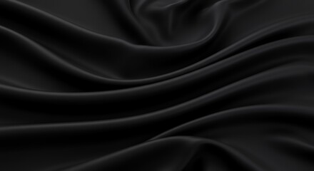 Black Silk Fabric Texture Elegant Background