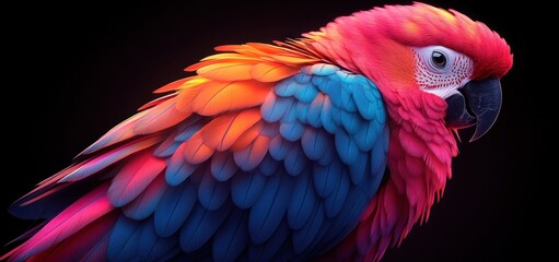 Obraz premium Vibrant Macaw: A Symphony of Colors
