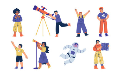 A Variety of Diverse Characters Engaging in Exciting Science and Exploration Activities