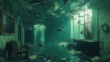 Obraz premium Abandoned interior atmosphere