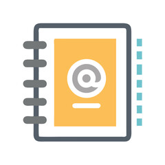 Email Address Book Icon: Digital Contact List and Organizer