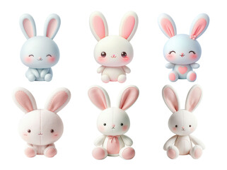 Adorable pastel bunnies in a charming arrangement