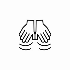 hand vibration icon sign vector