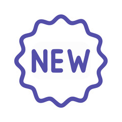 New Product Badge Illustration: Promotion, Announcement, Sale, and Offer