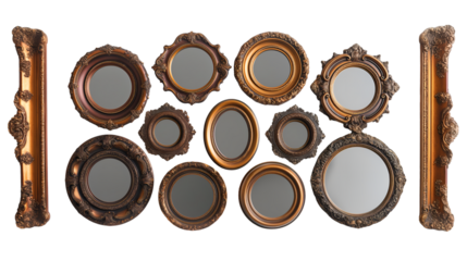 Antique Gold Mirror Frames Luxury Vintage Wall Decor.