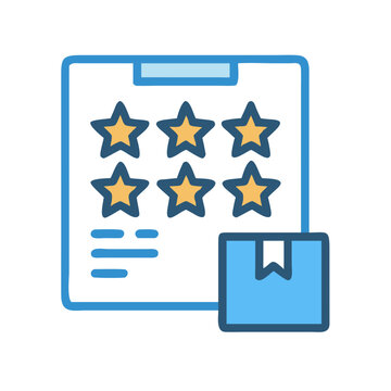 Product delivery rating and feedback, customer review and survey, five star delivery.