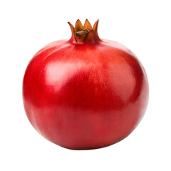 Single Red Pomegranate Isolated on Black Background