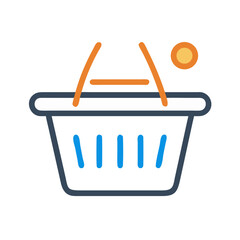 Shopping Basket Icon: E-commerce, Retail, Purchase, and Delivery Concept Design