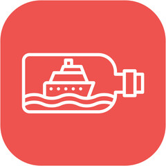 Ship In A Bottle Icon