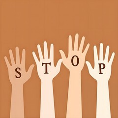 Obraz premium Oppose prohibited stop gesture
