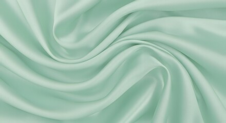 Obraz premium Silk Fabric Swirls in Mint Green